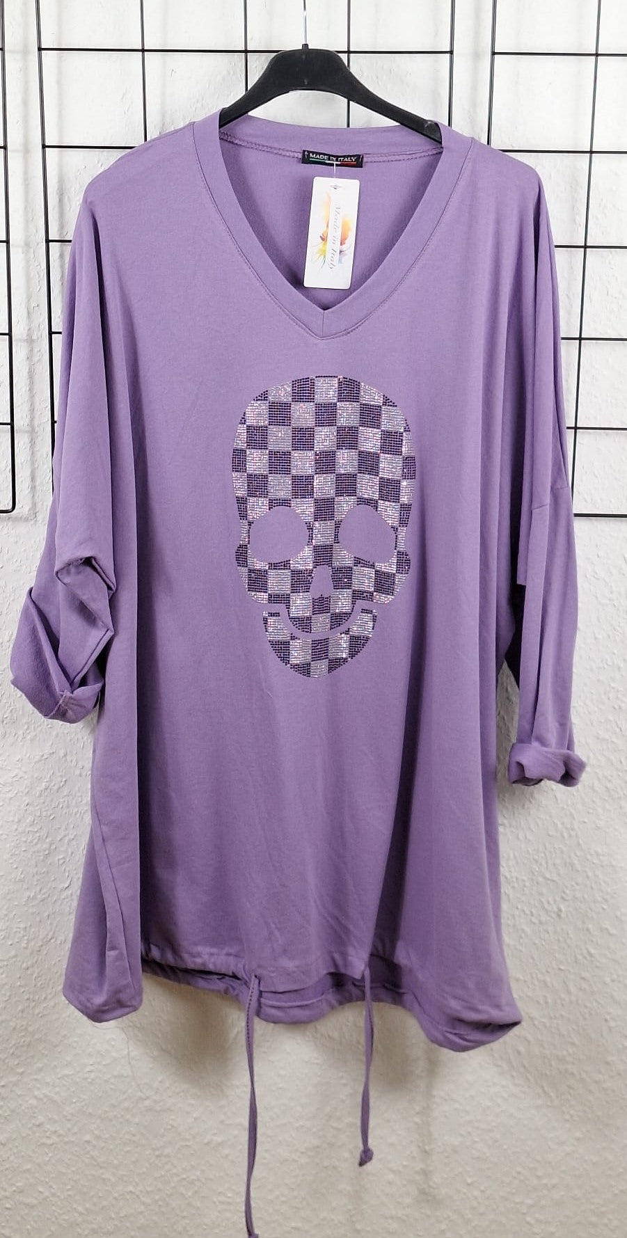 Pullover "Strass Totenkopf"