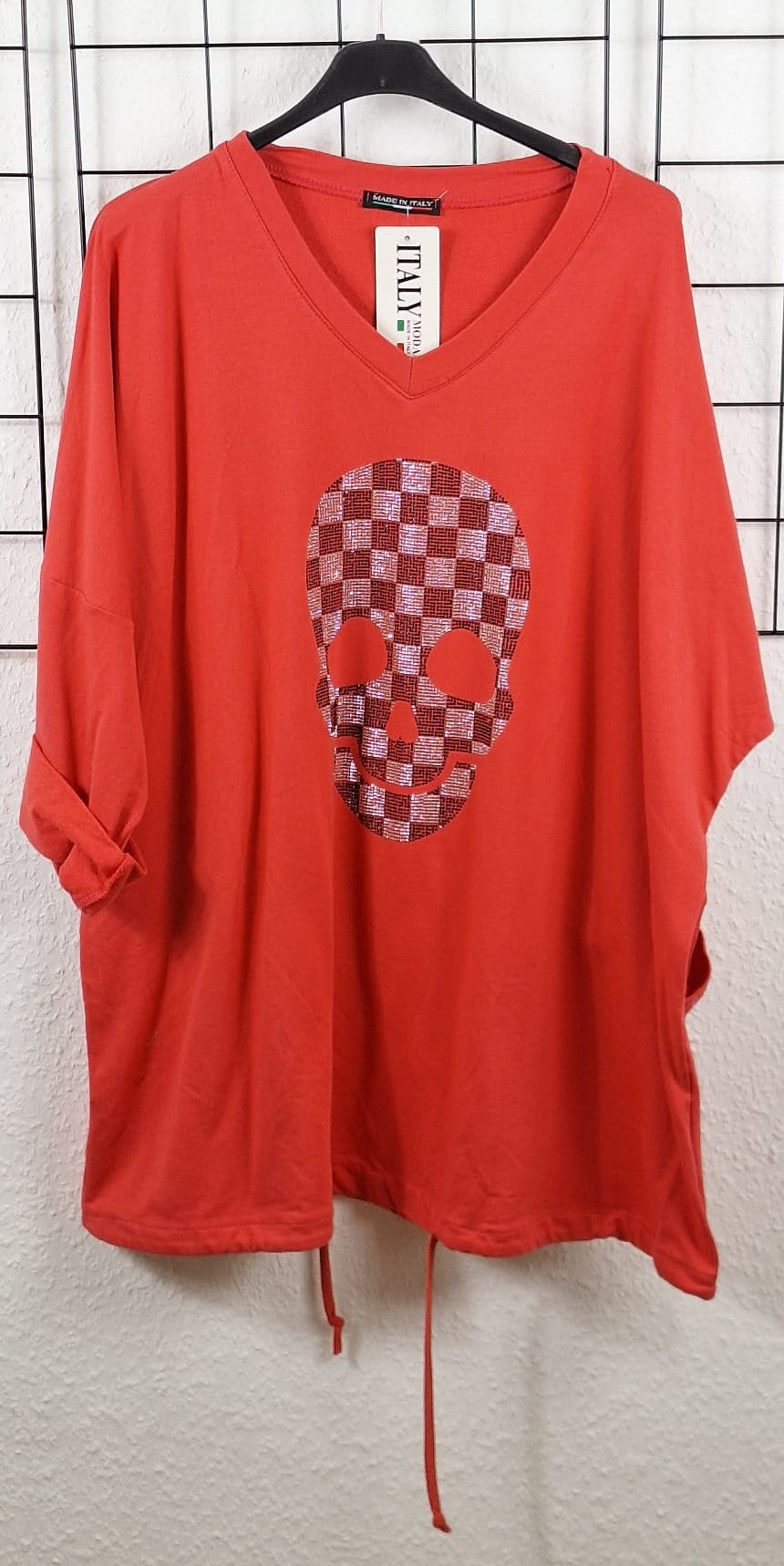 Pullover "Strass Totenkopf"