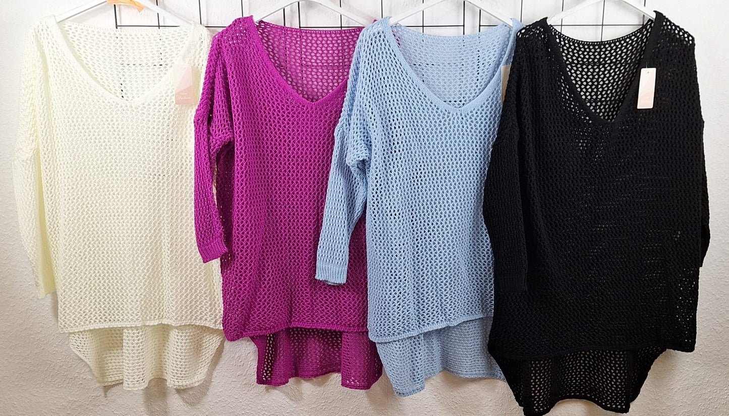 Häkelpullover Vokuhila Style