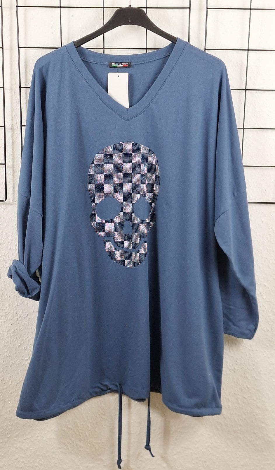 Pullover "Strass Totenkopf"