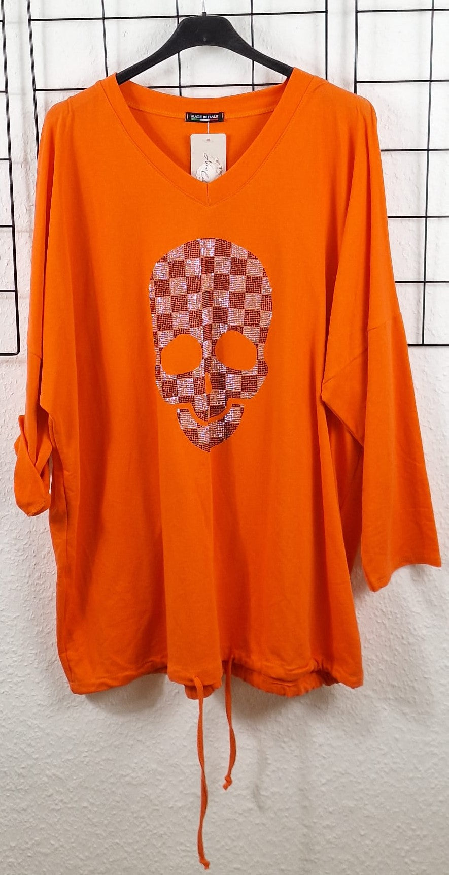 Pullover "Strass Totenkopf"