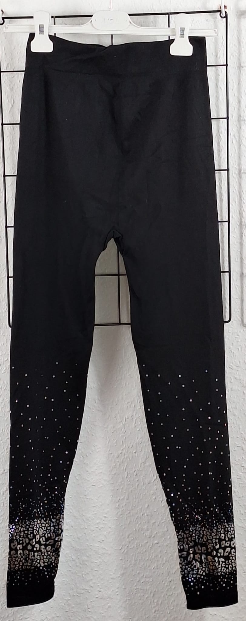 Leggings mit Metallic Effekt am Bein
