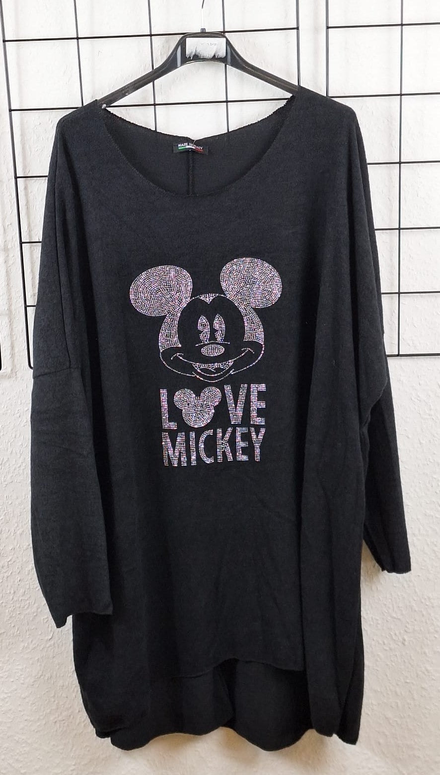 Vokuhila Langarmshirt Glitzermaus
