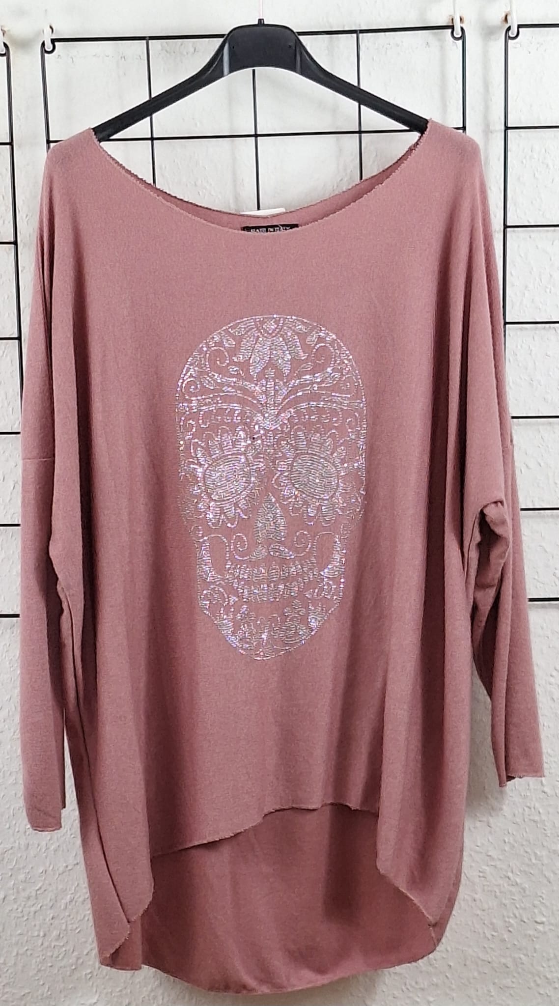 Feinstrick Langarmshirt "Totenkopf"