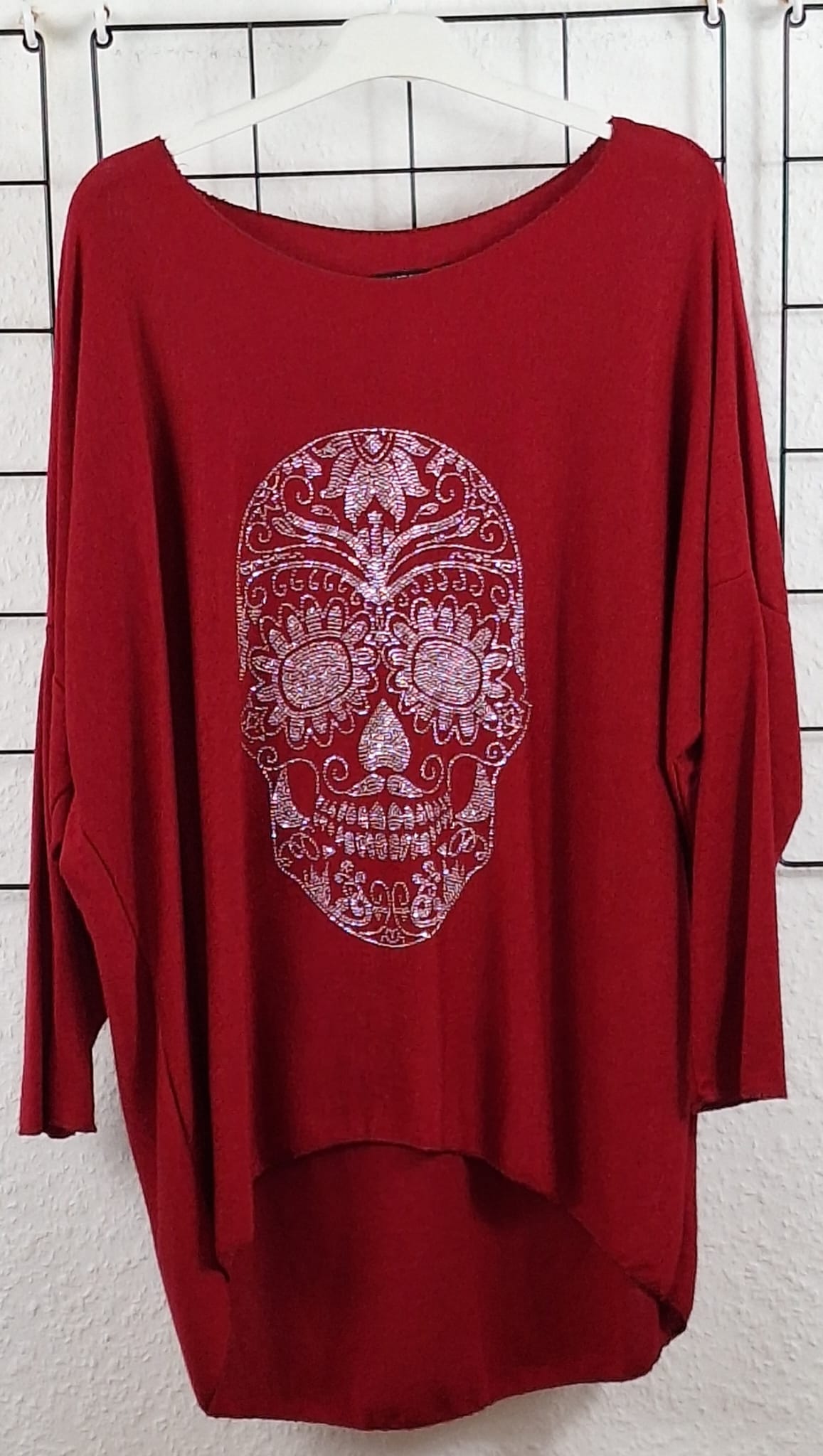 Feinstrick Langarmshirt "Totenkopf"