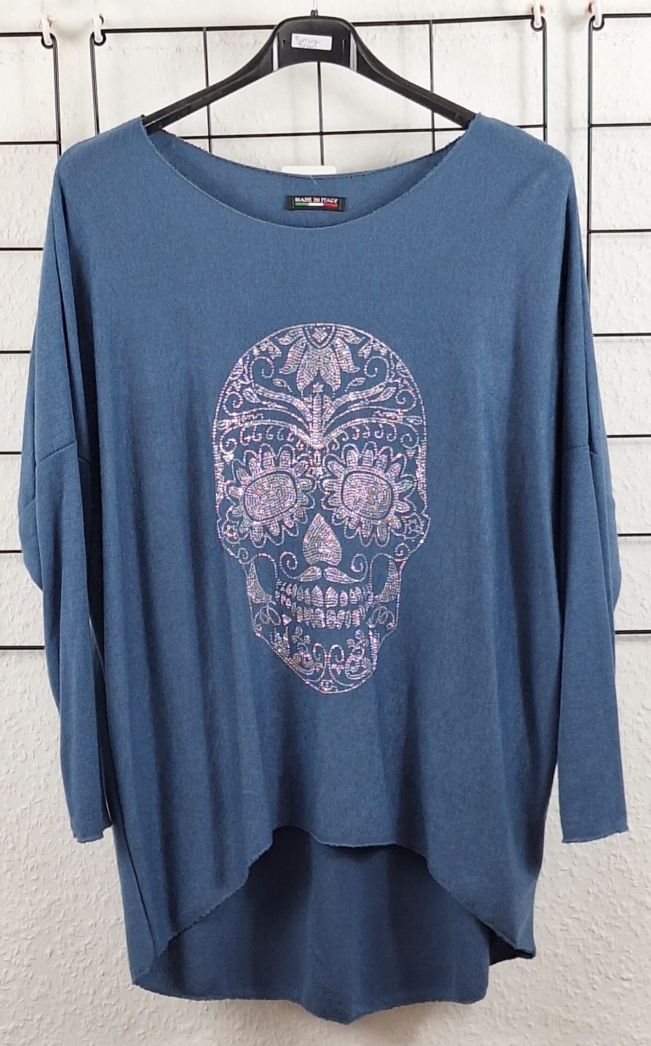 Feinstrick Langarmshirt "Totenkopf"