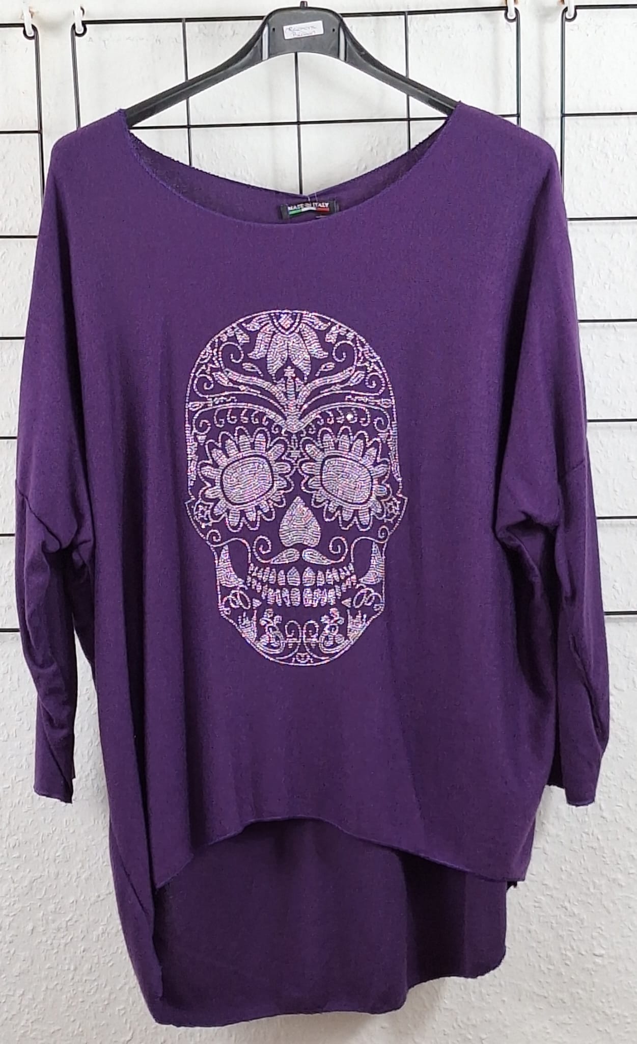 Feinstrick Langarmshirt "Totenkopf"
