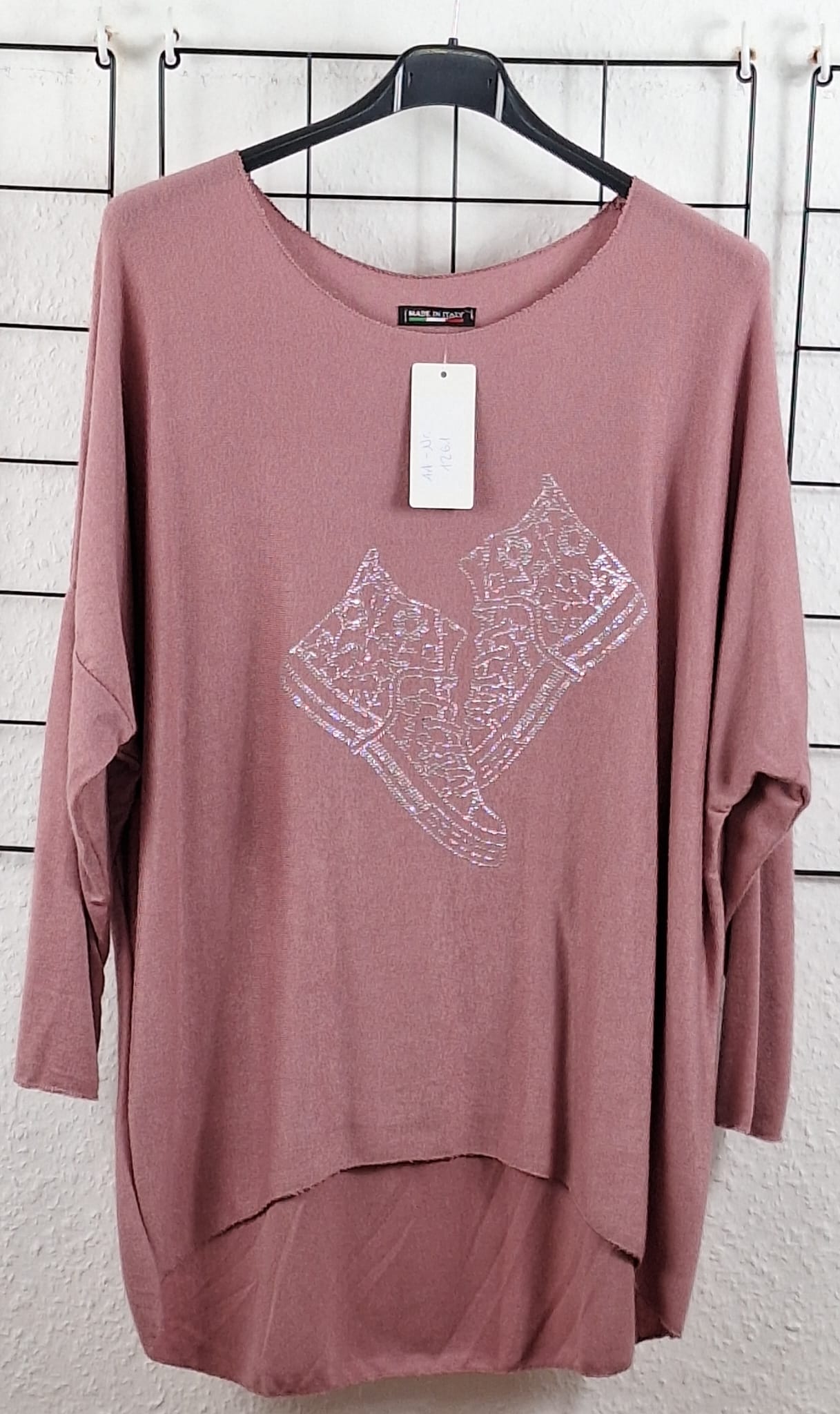 Feinstrick Langarmshirt "Glitzer Sneaker"