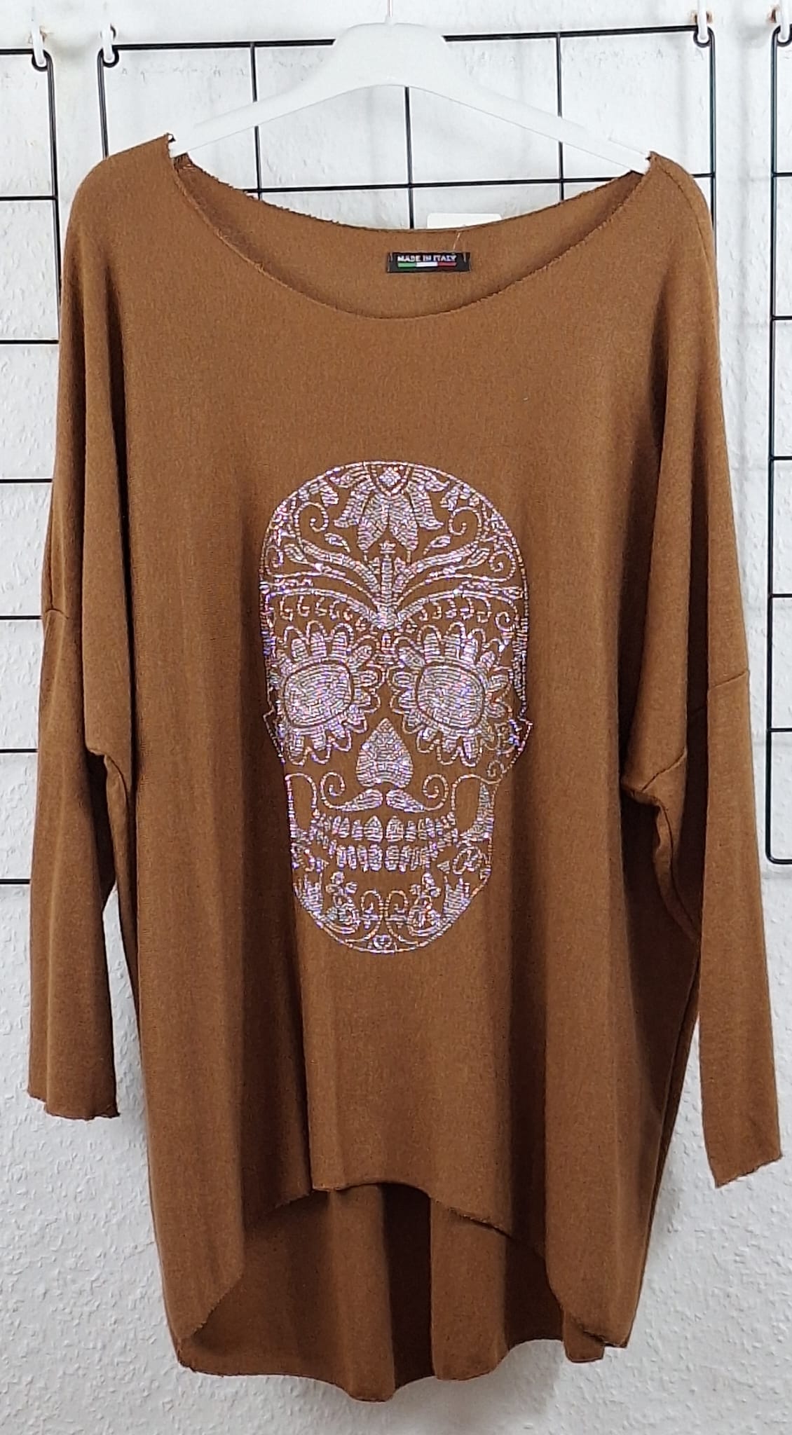 Feinstrick Langarmshirt "Totenkopf"