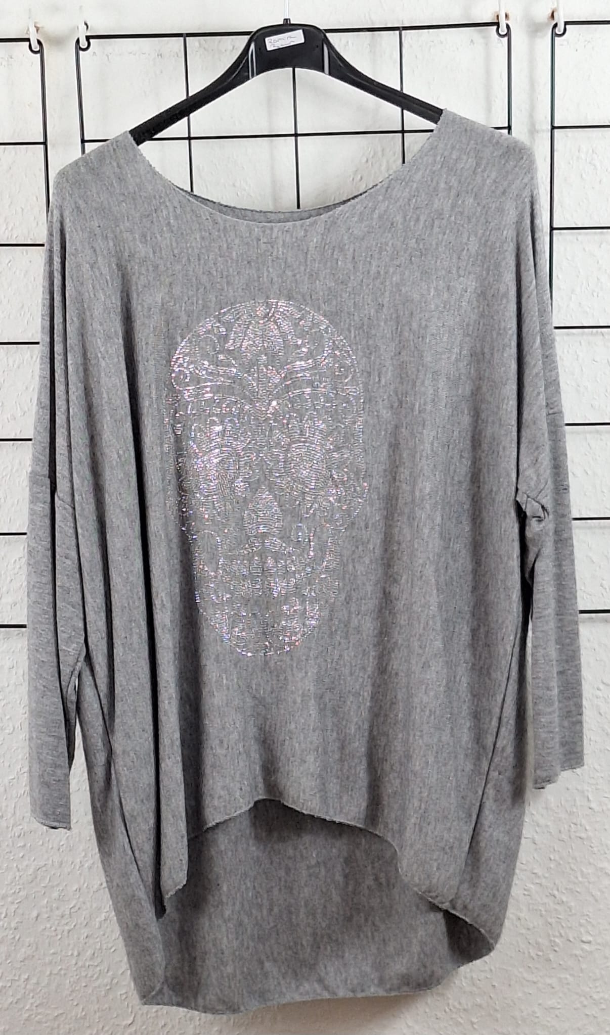 Feinstrick Langarmshirt "Totenkopf"