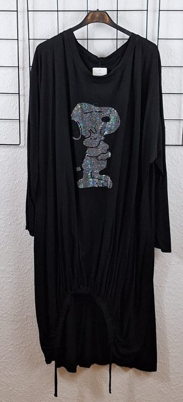 Langarmkleid "Glitzermotiv"