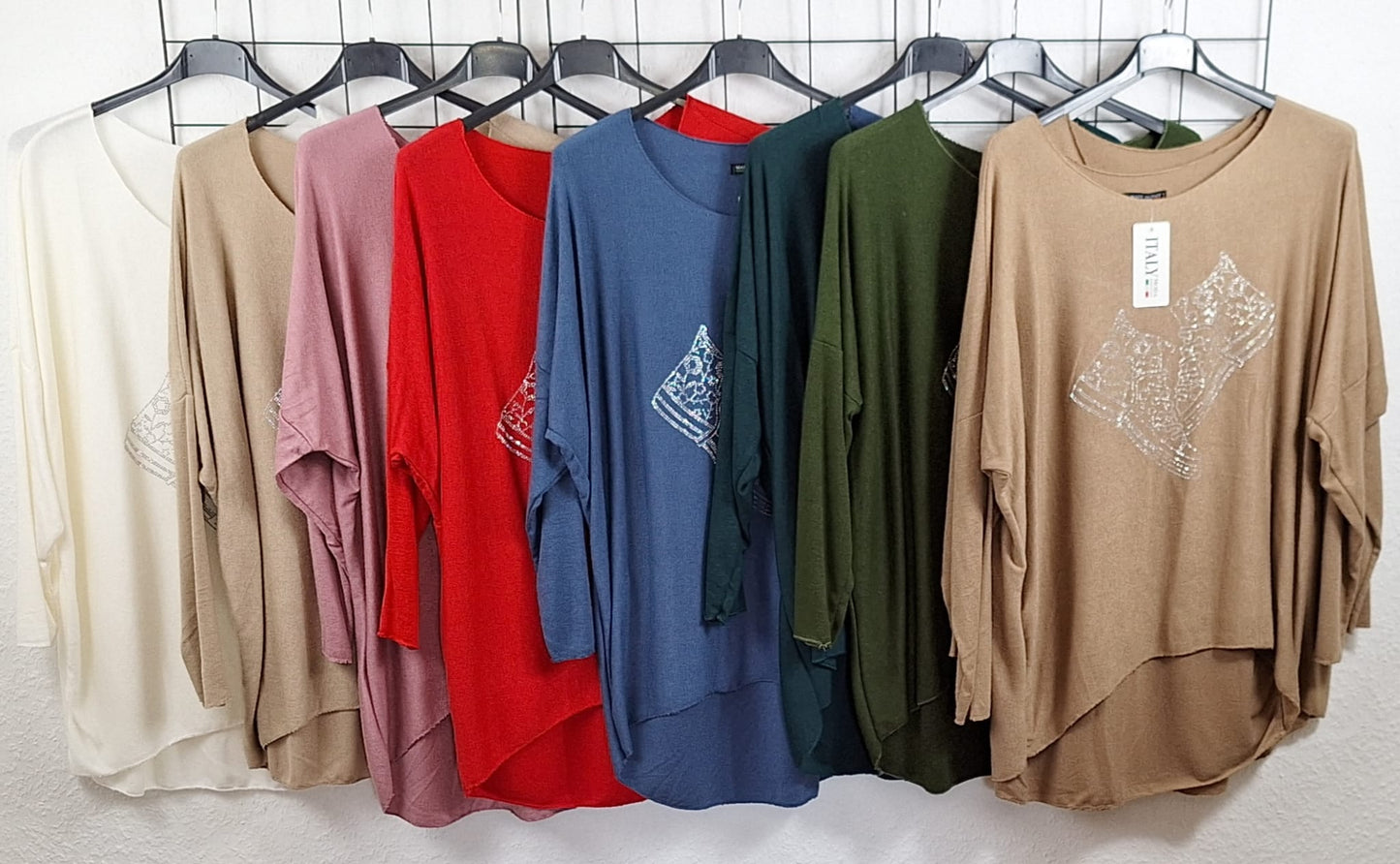 Feinstrick Langarmshirt "Glitzer Sneaker"