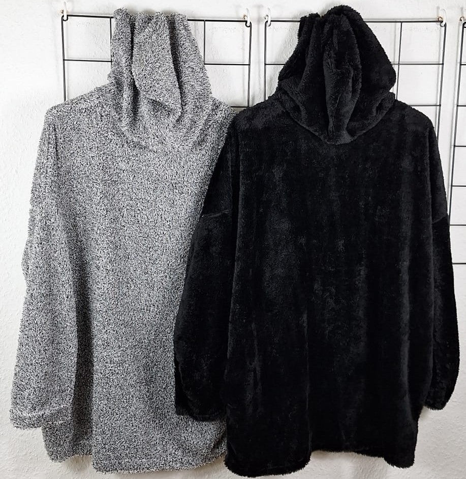 Teddyjacke mit Kapuze