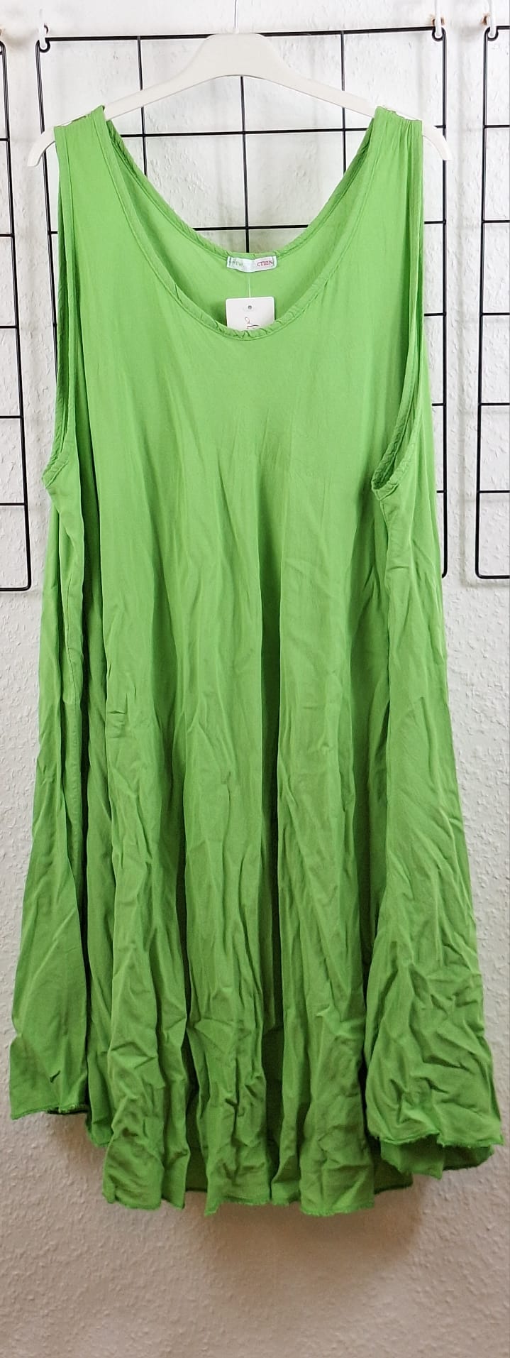 Damen Sommerkleid Plus Size aus Viskose – Einheitsgröße 48/50–52/54 – A-Linie, ärmellos, viele Farben