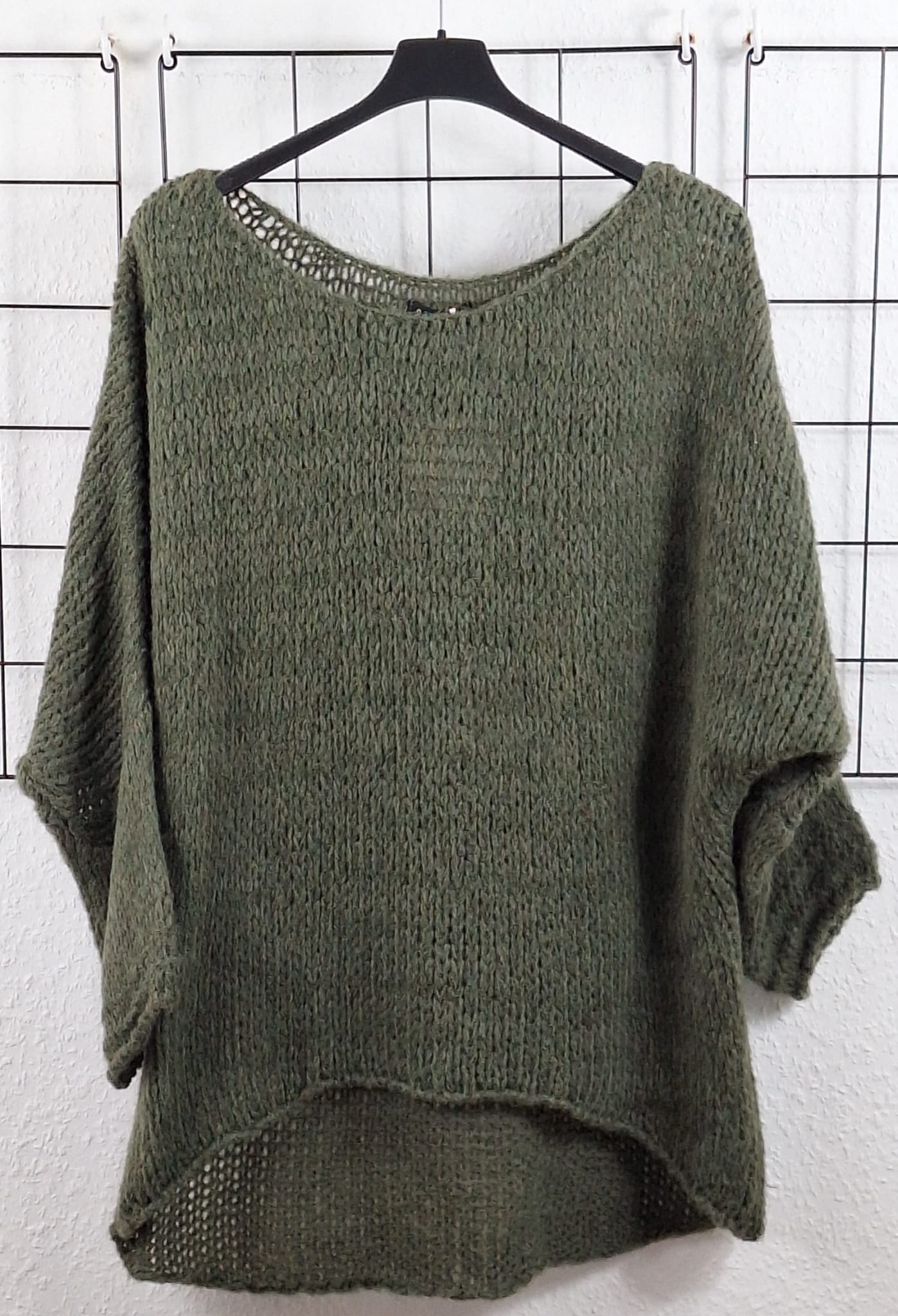 Grobstrickpullover "Vokuhila"