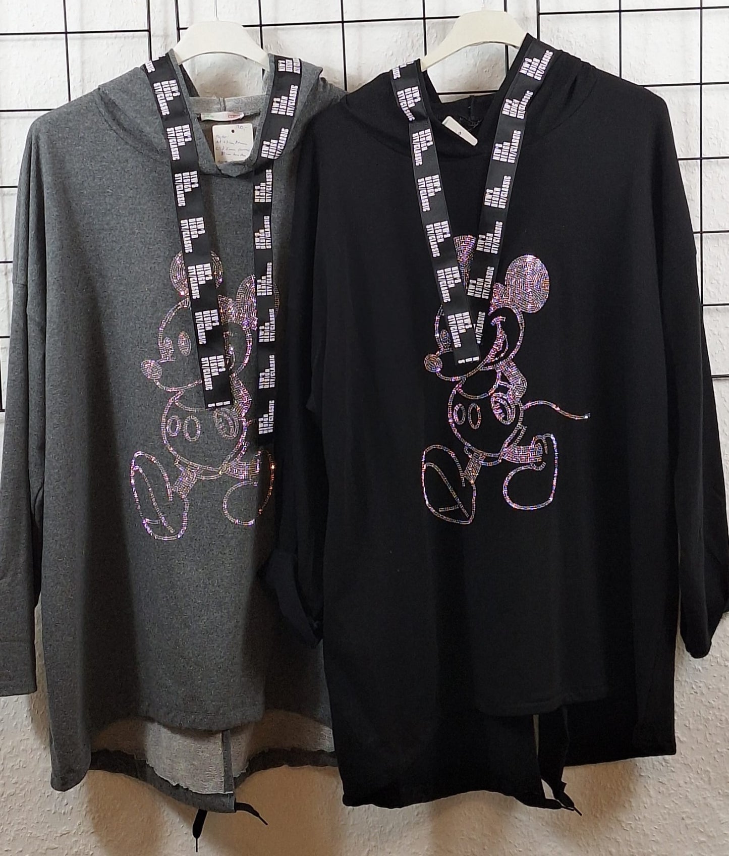 Hoodie Breite Bänder