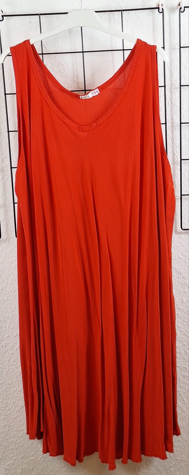 Damen Sommerkleid Plus Size aus Viskose – Einheitsgröße 48/50–52/54 – A-Linie, ärmellos, viele Farben