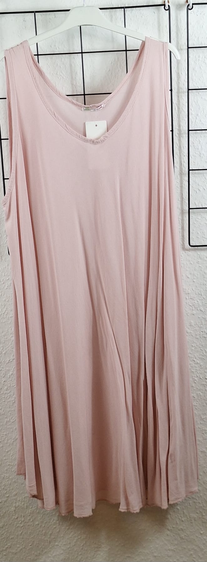 Damen Sommerkleid Plus Size aus Viskose – Einheitsgröße 48/50–52/54 – A-Linie, ärmellos, viele Farben