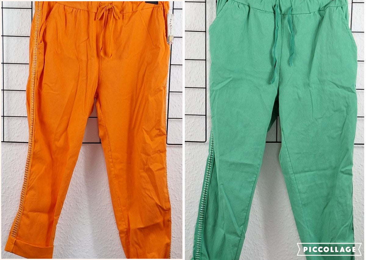 Jogpants mit seitlichem Glitzerband