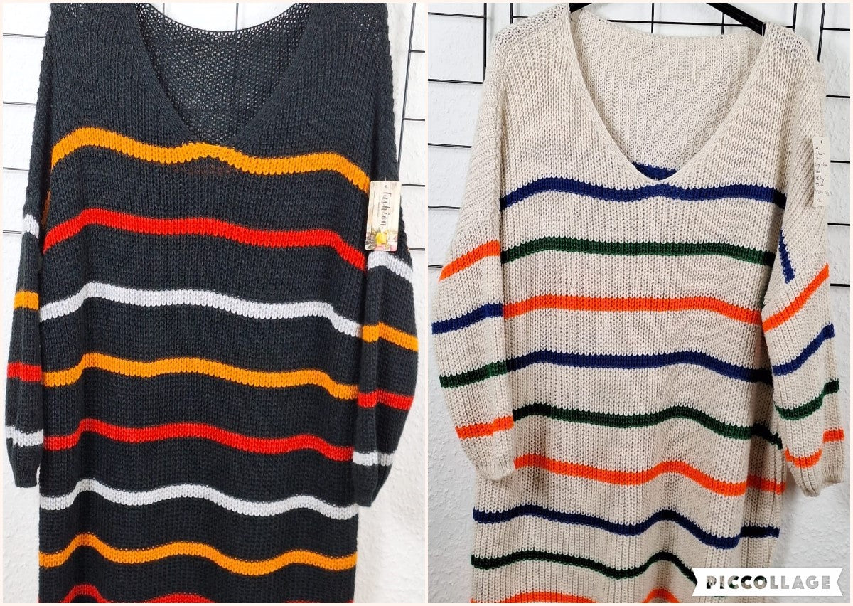 Gestreifter Strickpullover