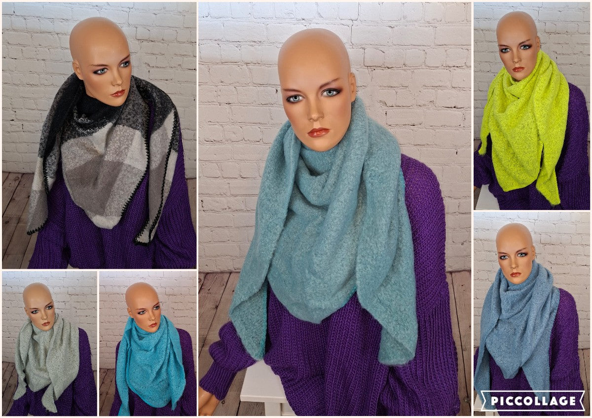 Dreiecksschal | XXL Kuschelschal | 80% Viskose 20% Lana | weich & warm |