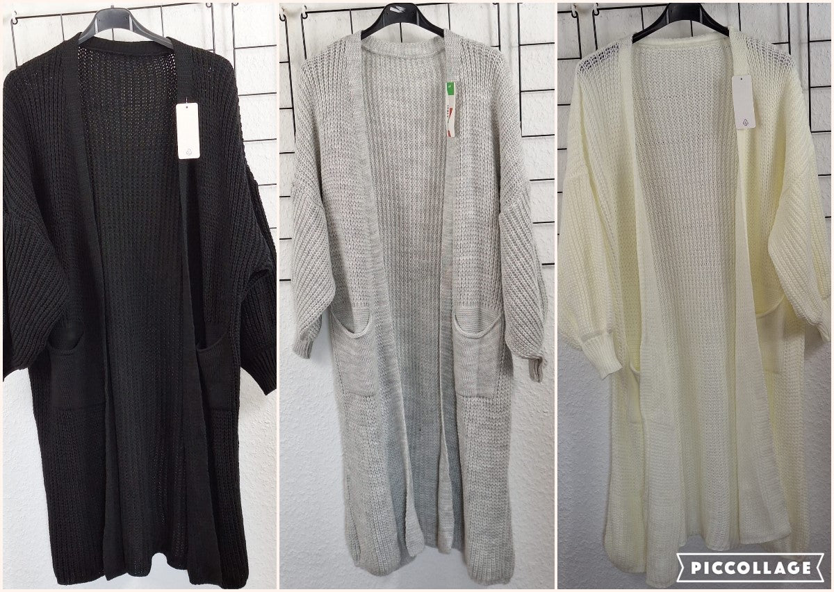 Langer Strickcardigan