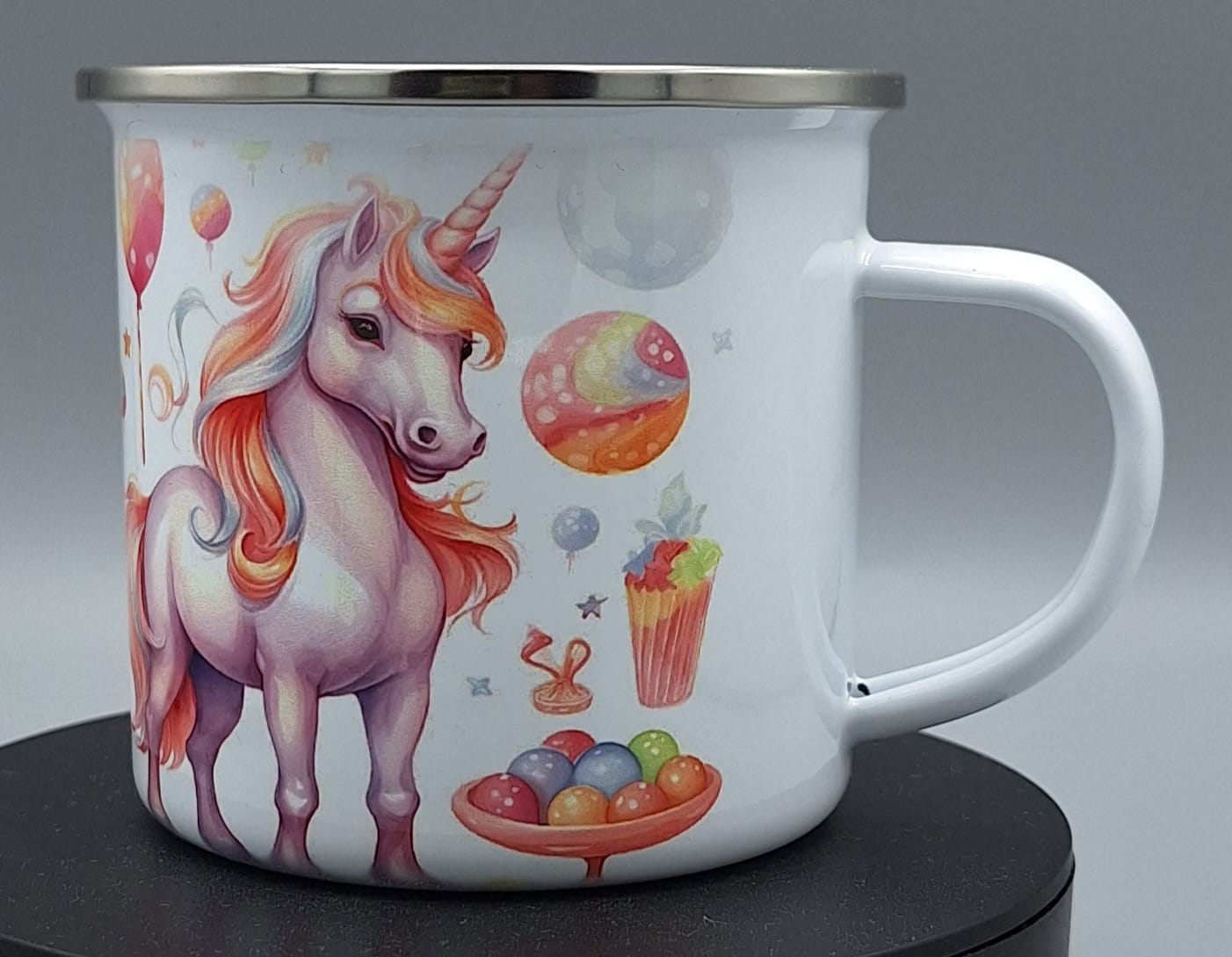 Emailletasse Einhorn – Geschenkidee für Kinder & Einhorn-Fans – 375 ml