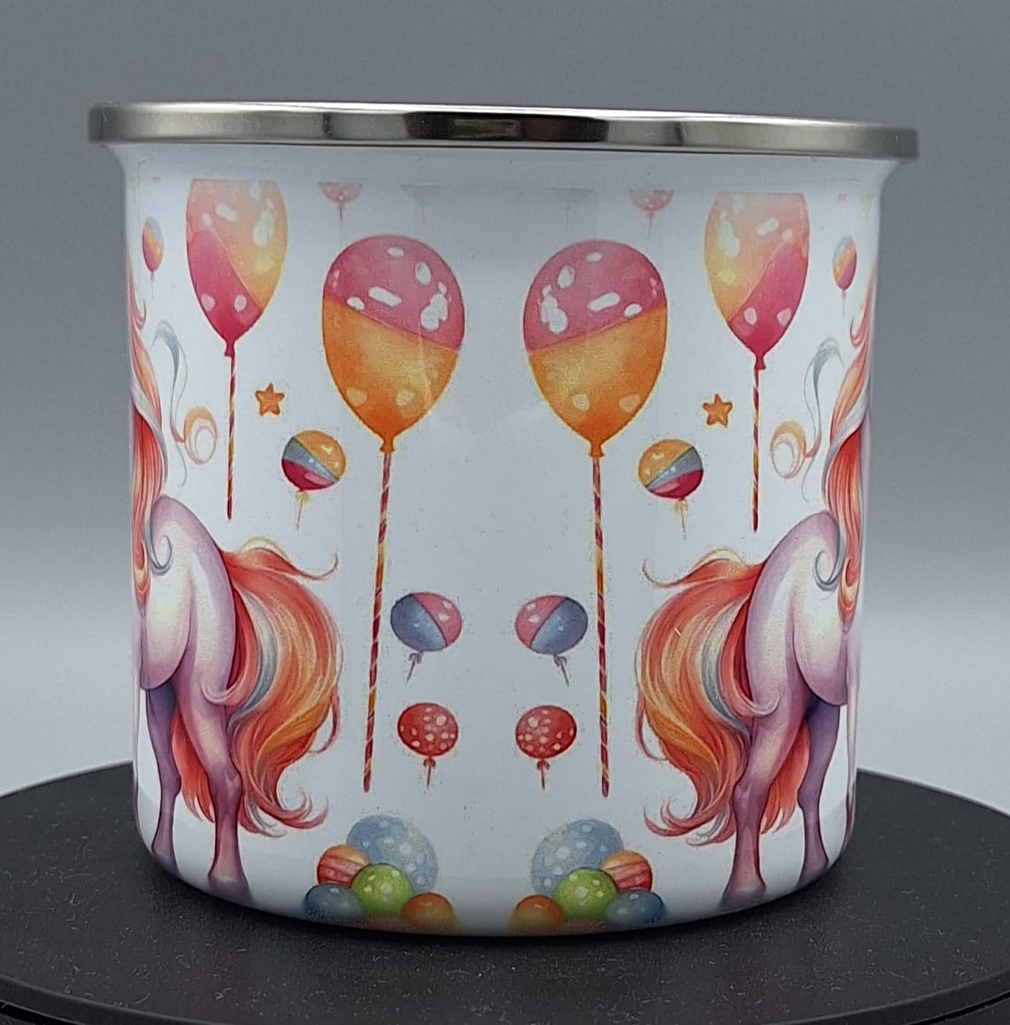 Emailletasse Einhorn – Geschenkidee für Kinder & Einhorn-Fans – 375 ml