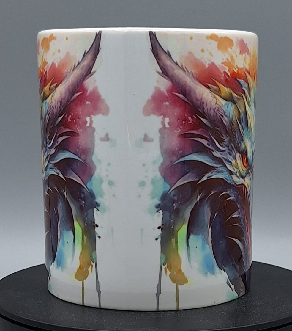 Drachen-Tasse bunt – Fantasy-Motiv für echte Drachenfans