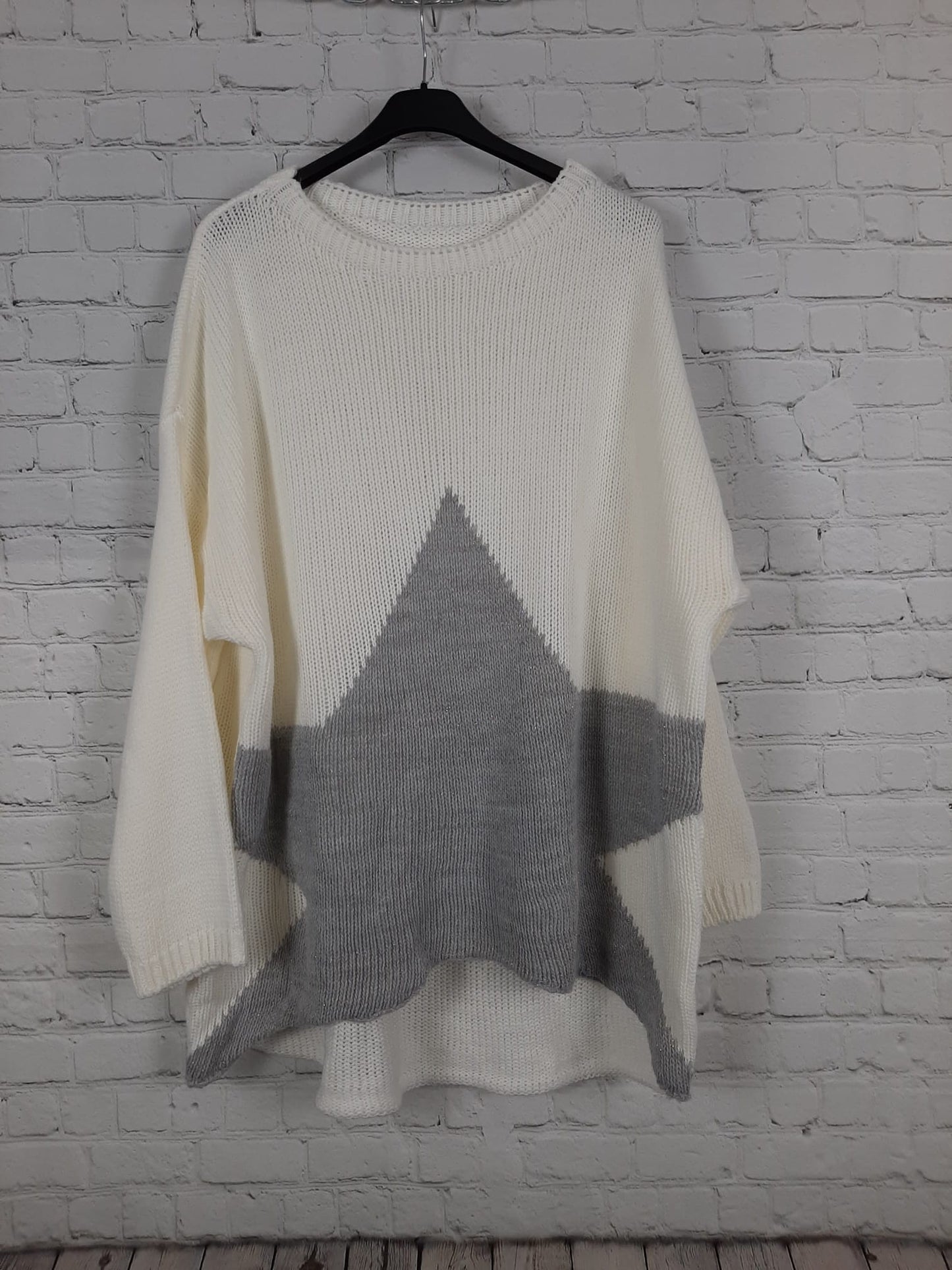 Strickpullover "Vokuhila mit Stern"