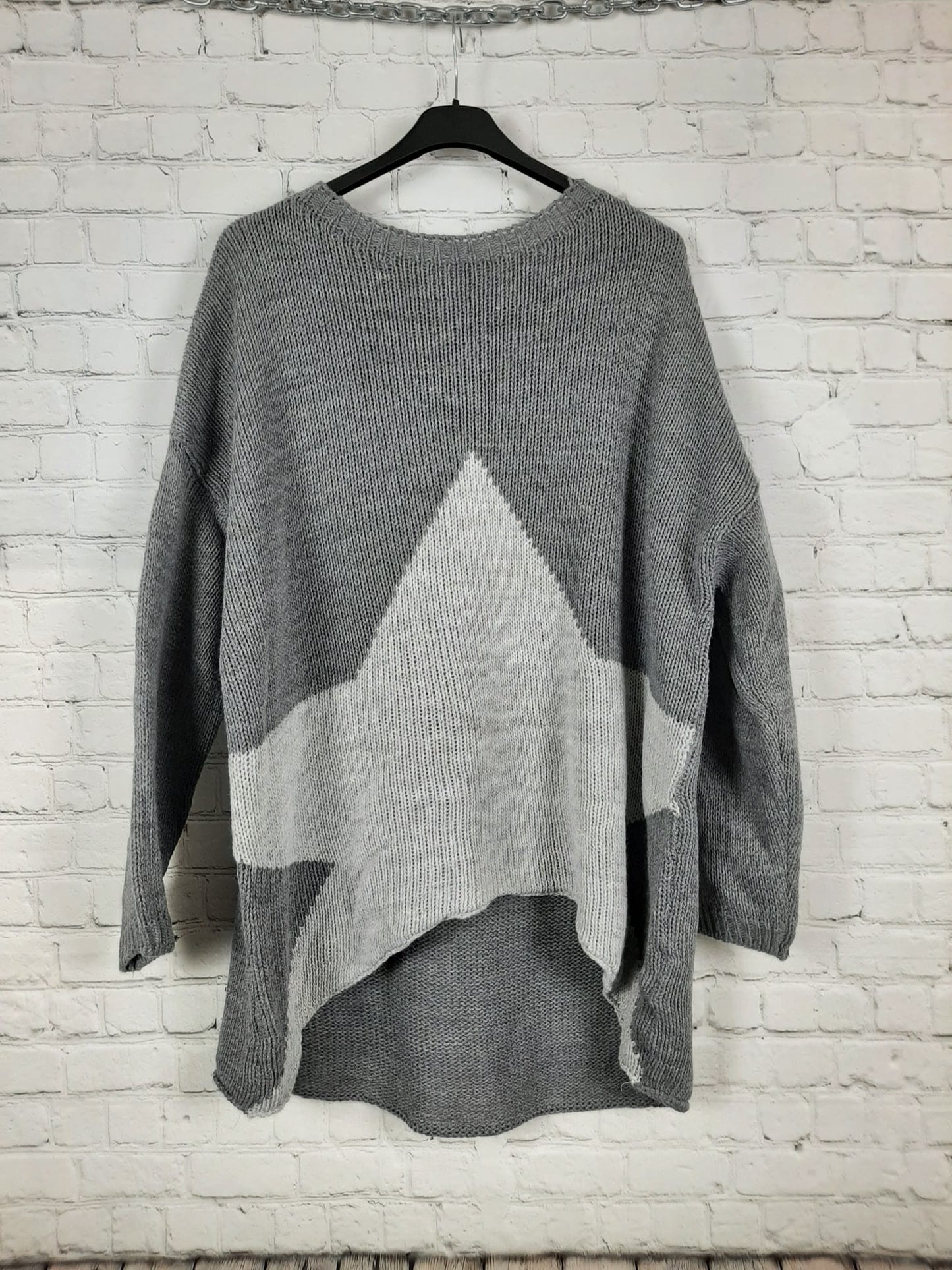 Strickpullover "Vokuhila mit Stern"