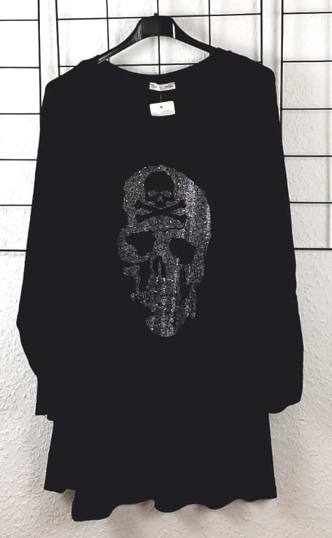 Feinstrick Pullover "Totenkopf"