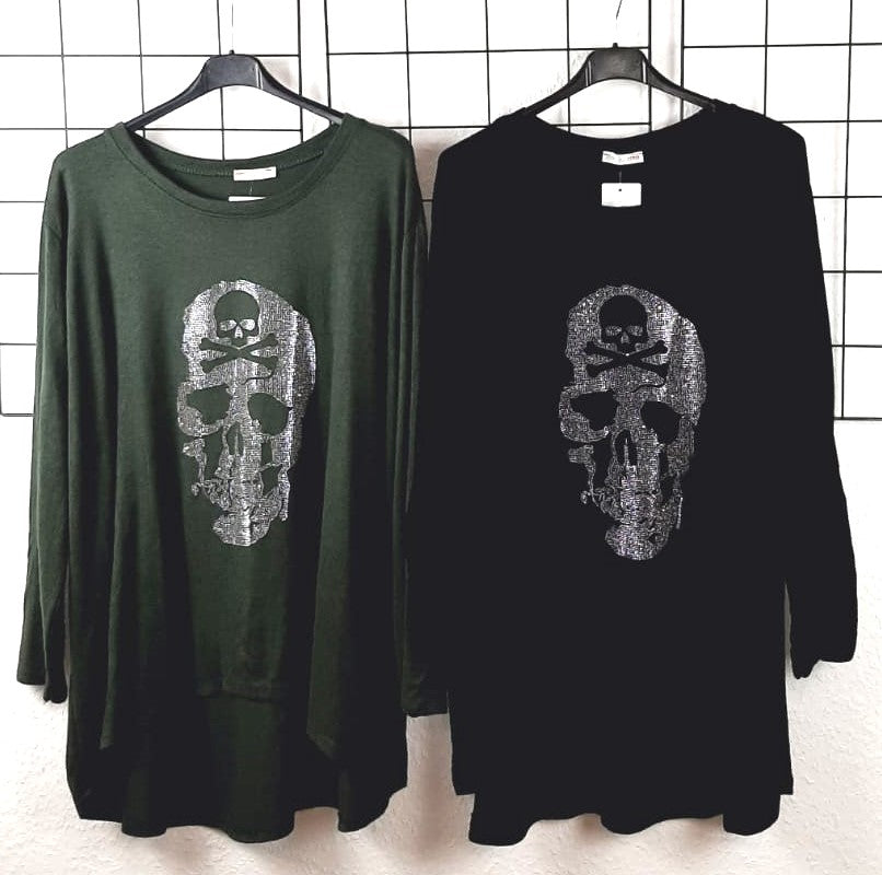 Feinstrick Pullover "Totenkopf"