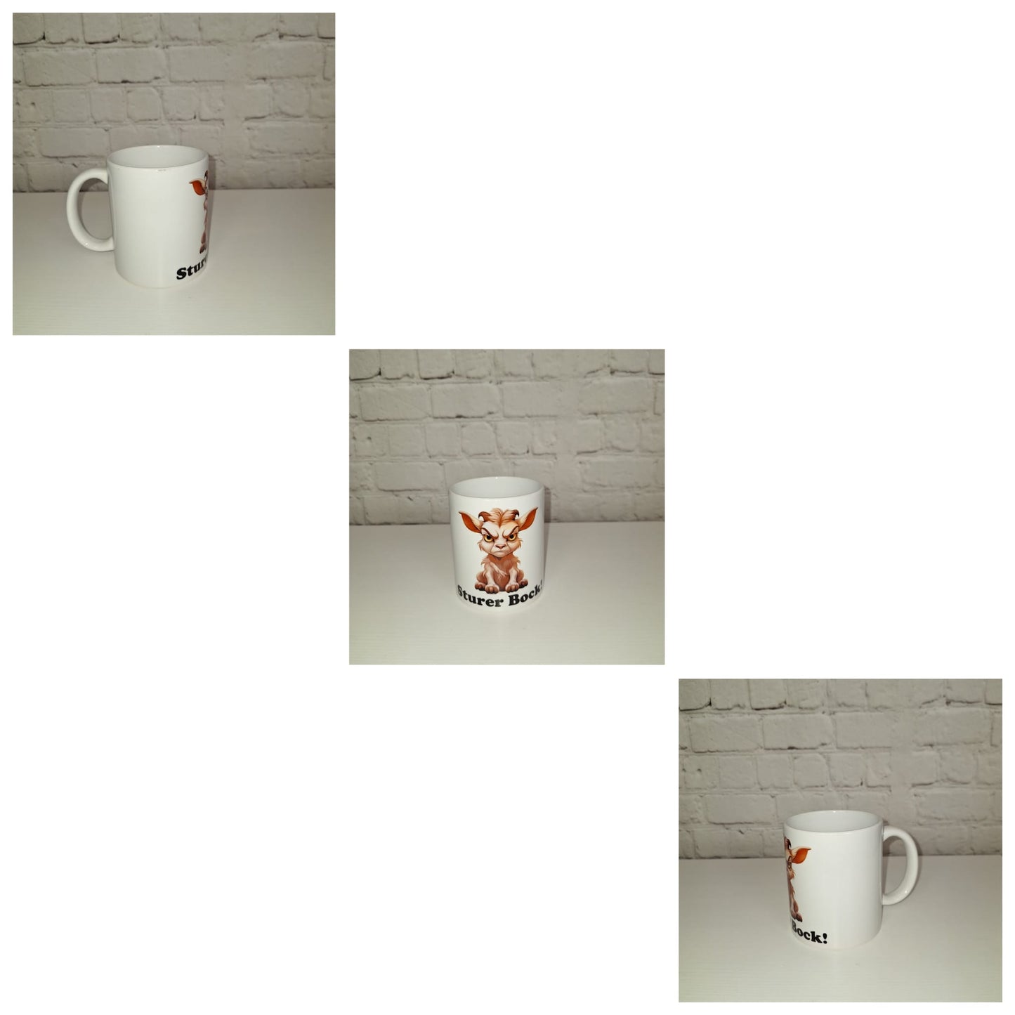 „Sturer Bock“ Tasse – Lustige Keramiktasse mit frechem Ziegen-Motiv – Spülmaschinenfest & robust – 330 ml