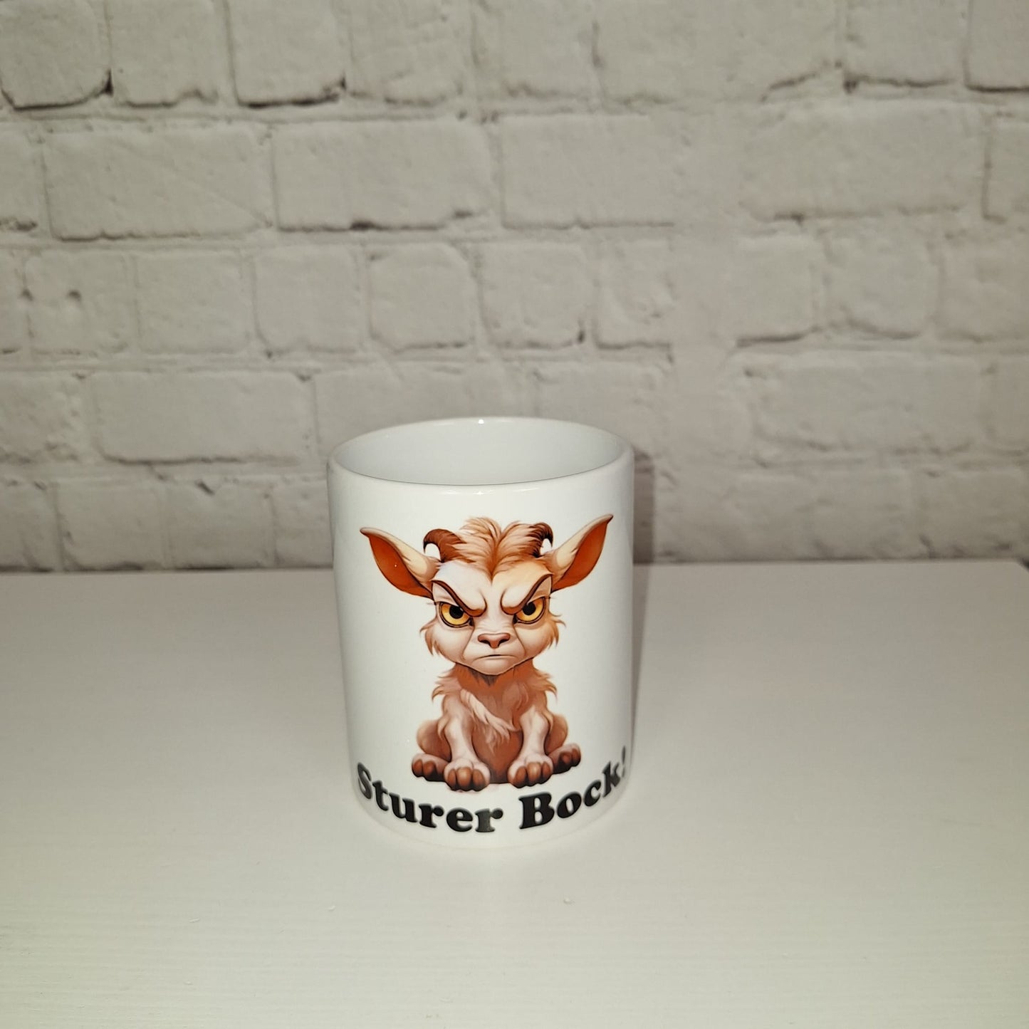 „Sturer Bock“ Tasse – Lustige Keramiktasse mit frechem Ziegen-Motiv – Spülmaschinenfest & robust – 330 ml