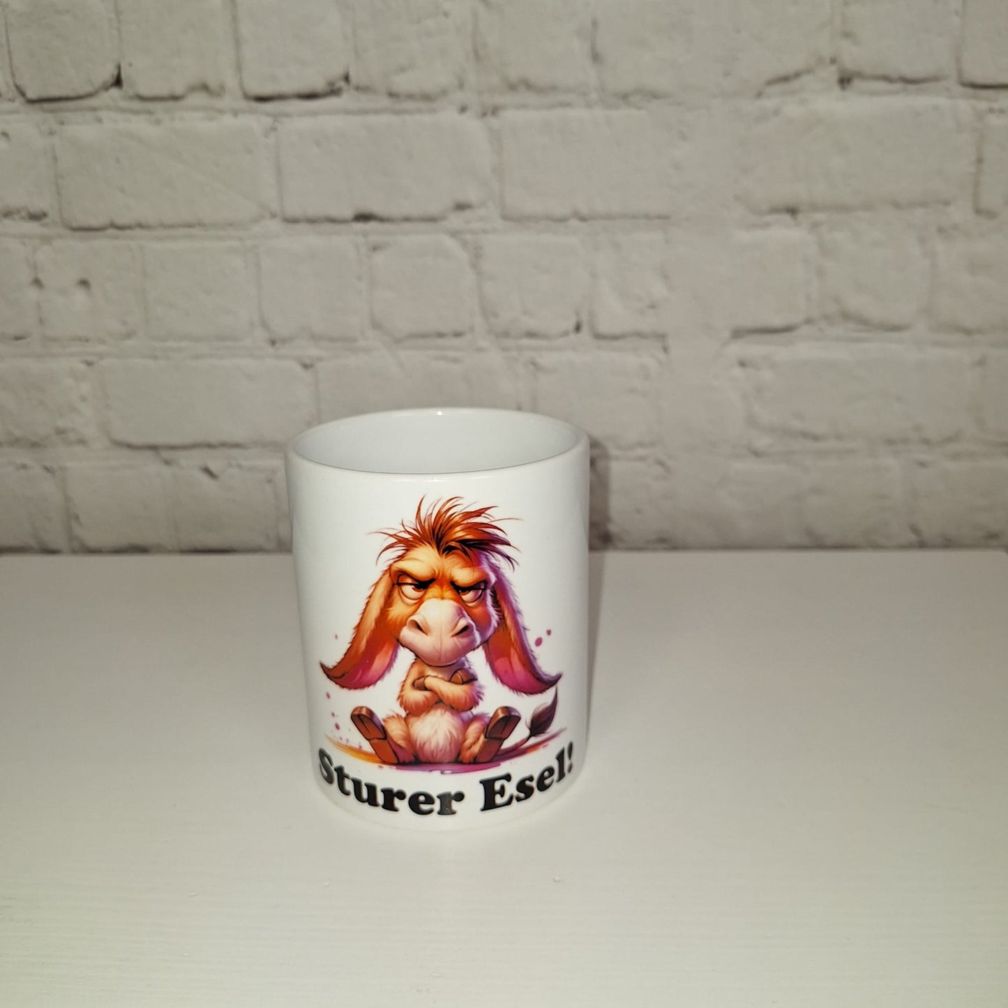 Tasse „Sturer Esel!“ mit lustigem Esel-Motiv – Spülmaschinenfest & hochwertig – Geschenk für Dickköpfe