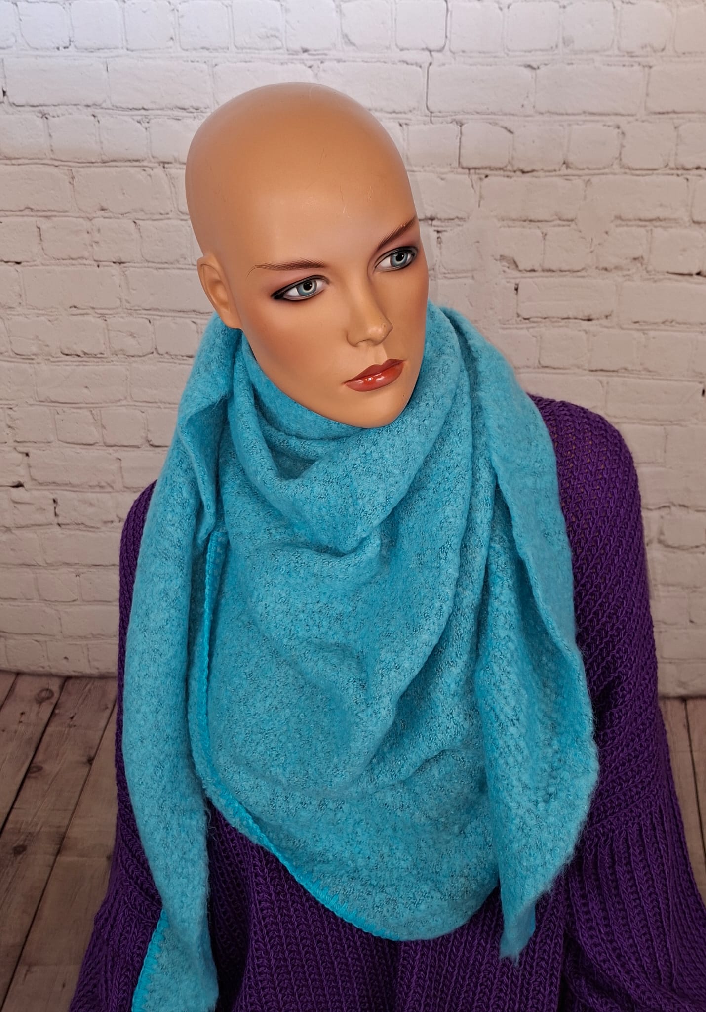 Dreiecksschal | XXL Kuschelschal | 80% Viskose 20% Lana | weich & warm |