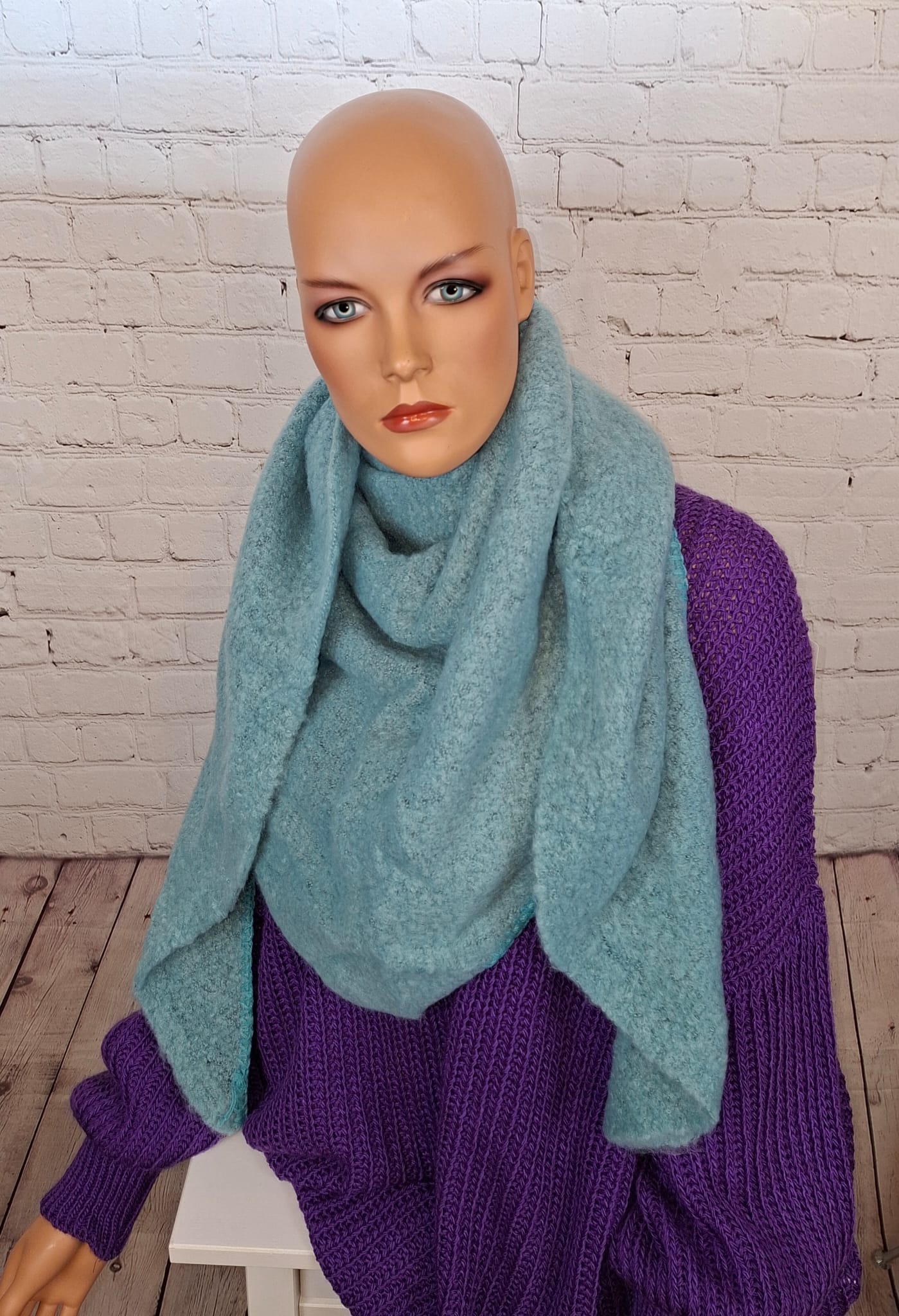Dreiecksschal | XXL Kuschelschal | 80% Viskose 20% Lana | weich & warm |