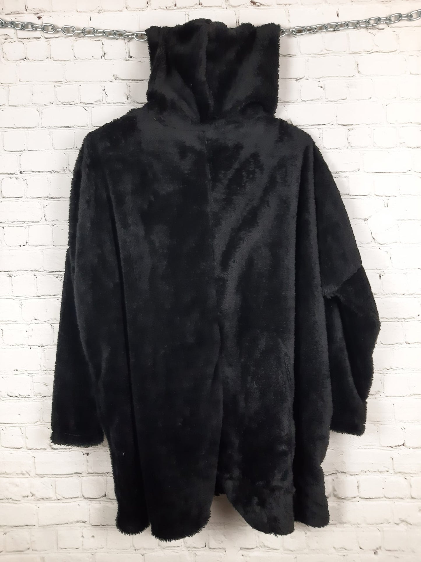 Oversize Teddy Hoodie – flauschiger Kuschelpullover mit Kapuze – 44/46 - 50/52