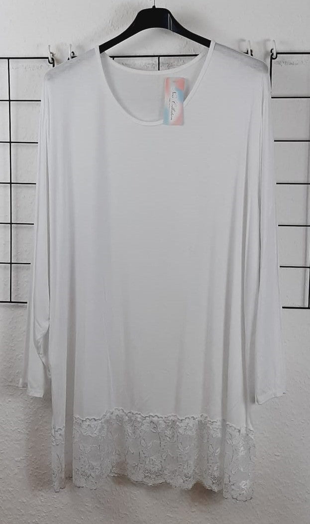 Langarmshirt Unifarben
