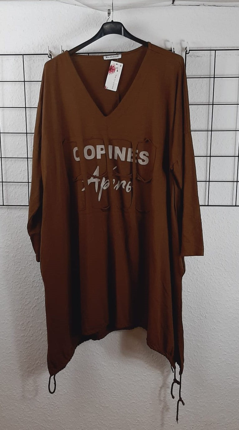 Long Pullover mit Cut Outs