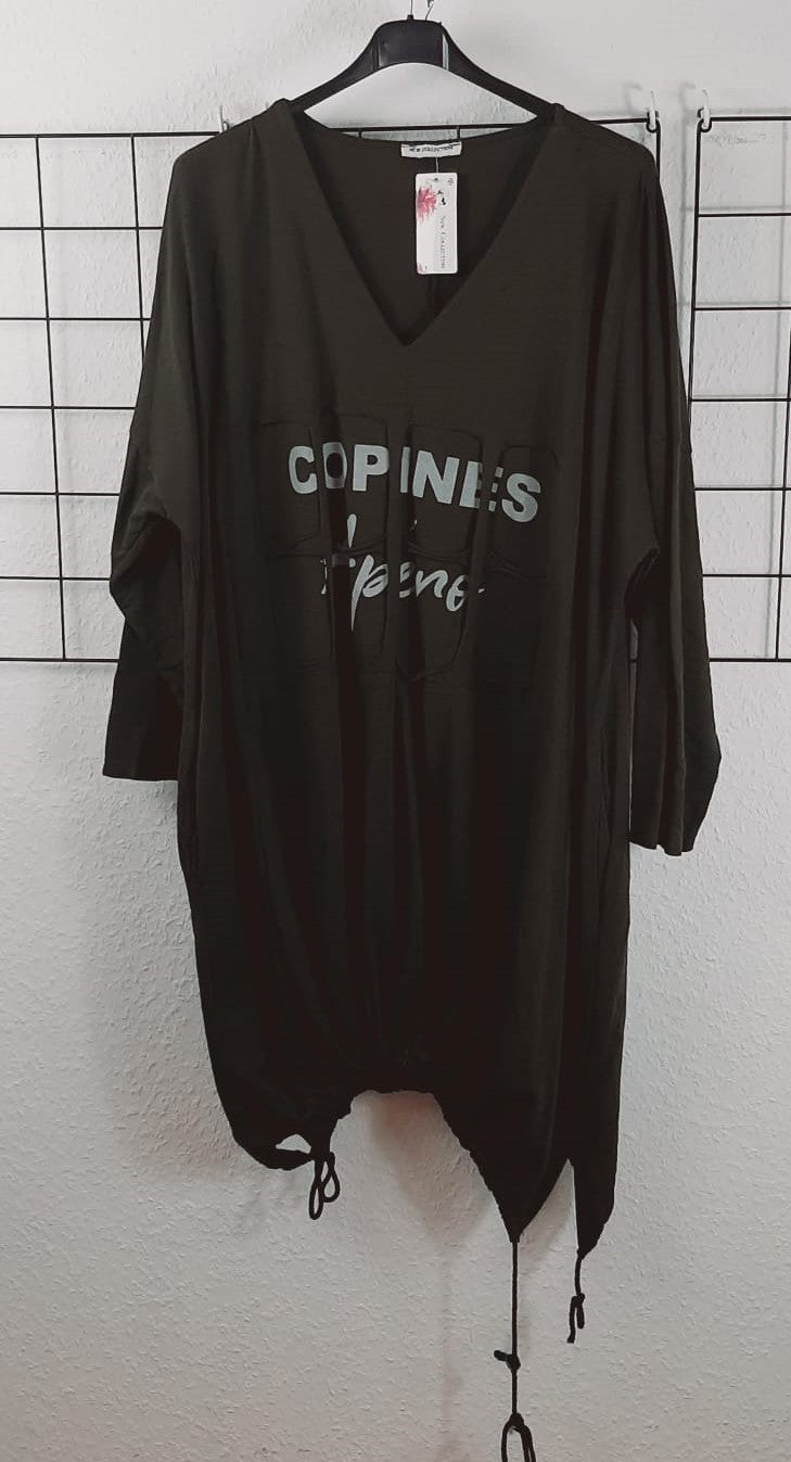 Long Pullover mit Cut Outs