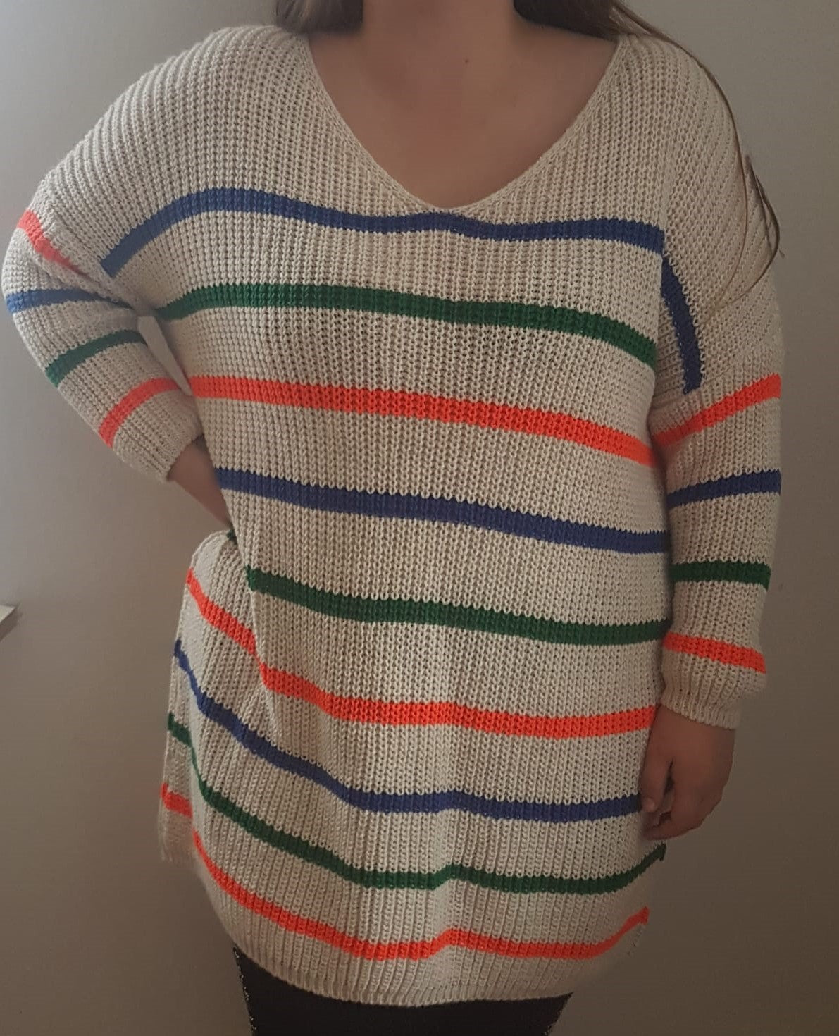 Gestreifter Strickpullover