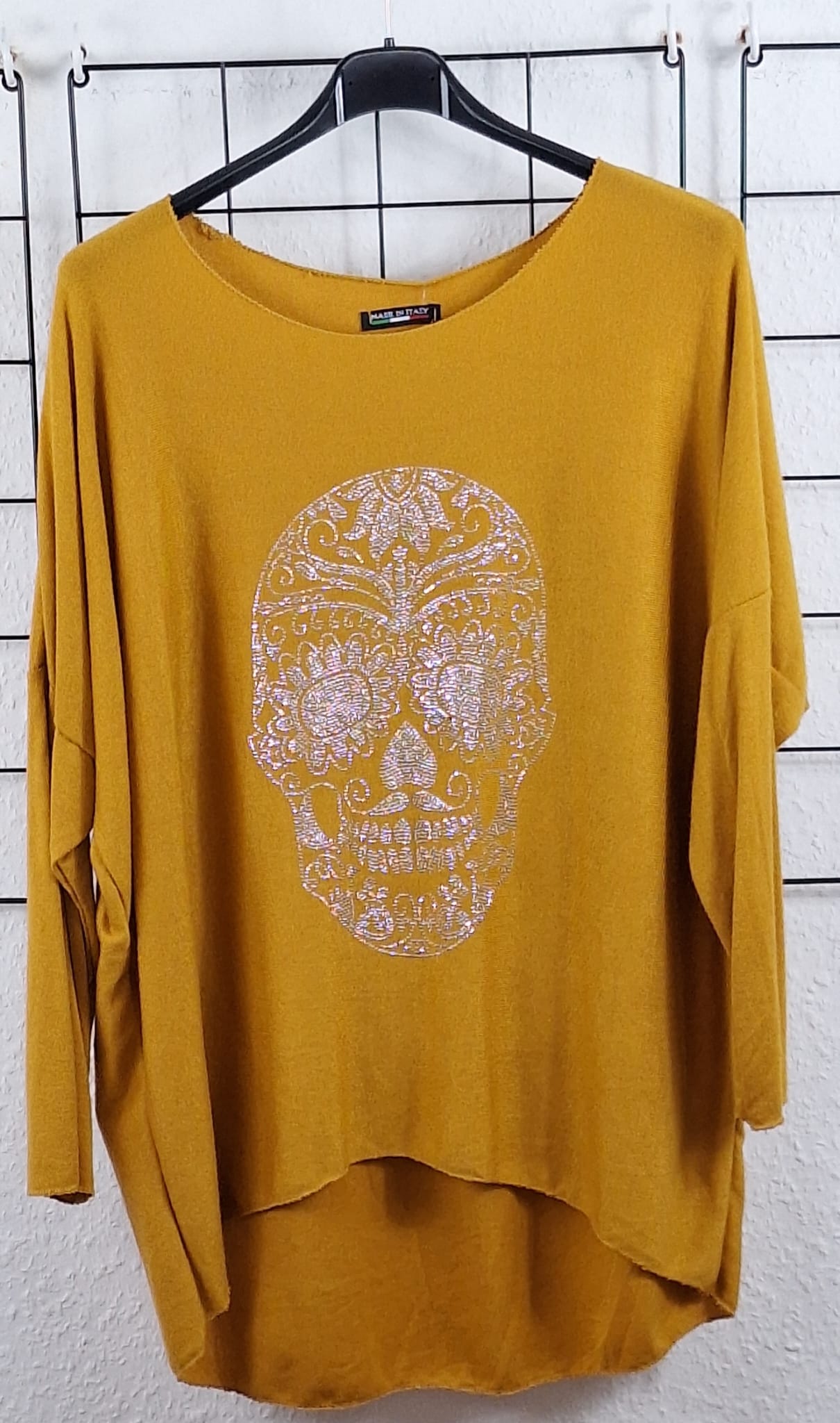 Feinstrick Langarmshirt "Totenkopf"
