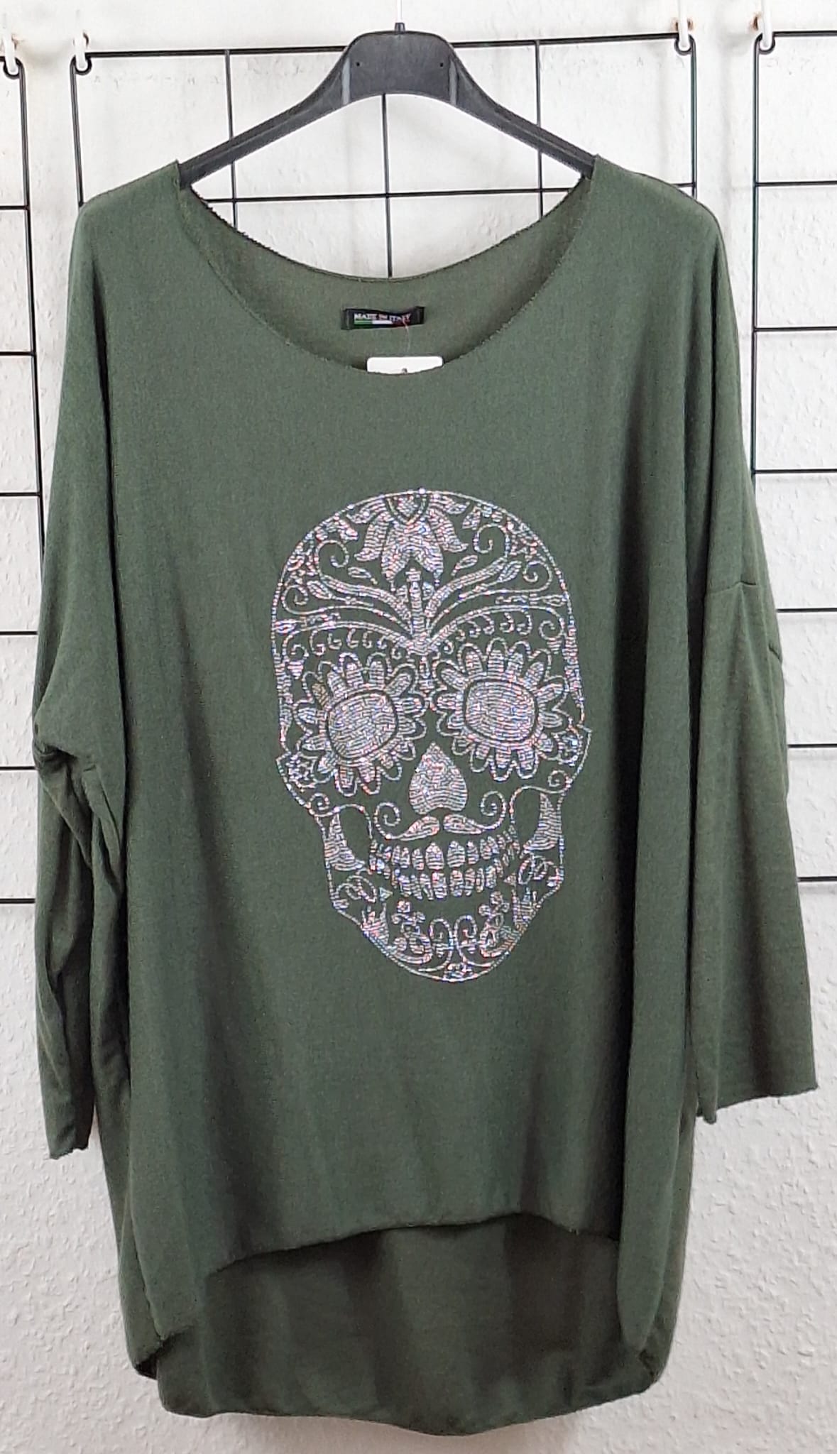 Feinstrick Langarmshirt "Totenkopf"