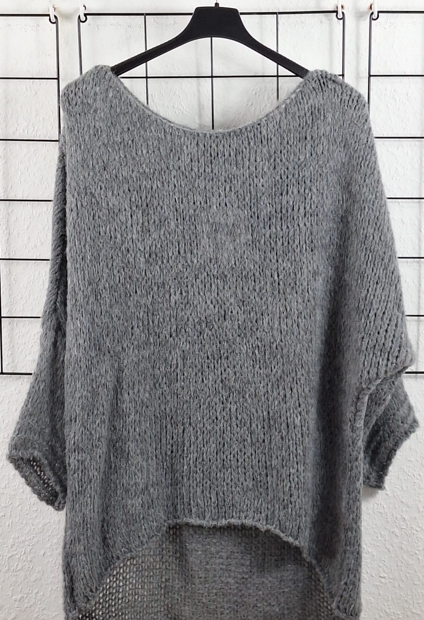 Grobstrickpullover "Vokuhila"