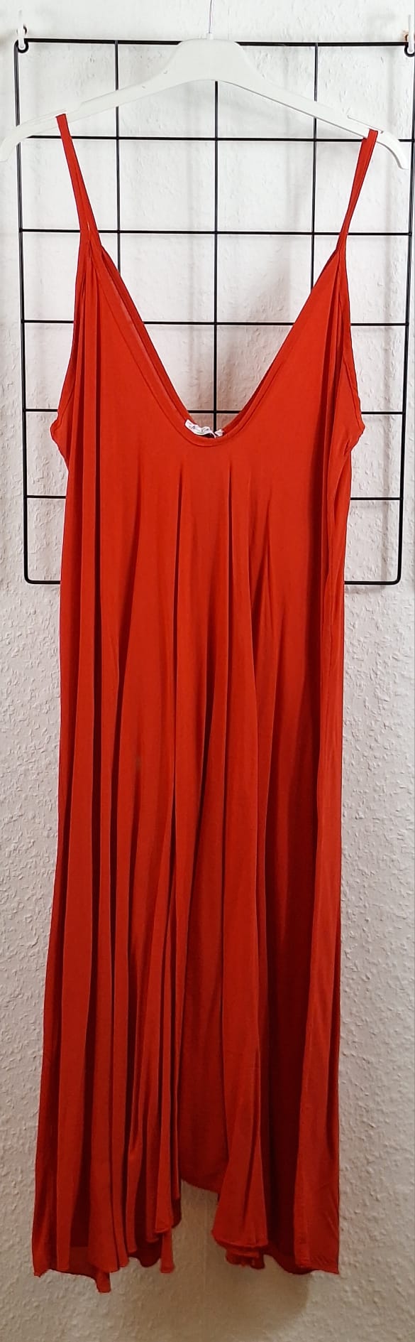 Maxikleid aus 100 % Viskose – Sommerkleid mit Spaghettiträgern | AA 38–65 cm | Länge 118 cm | Passend von Gr. 48/50 bis 54/56