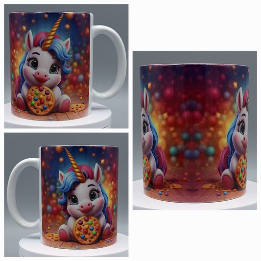 🌈 Magische Einhorn-Tasse mit Keks – Für süße Genussmomente! 🍪🦄