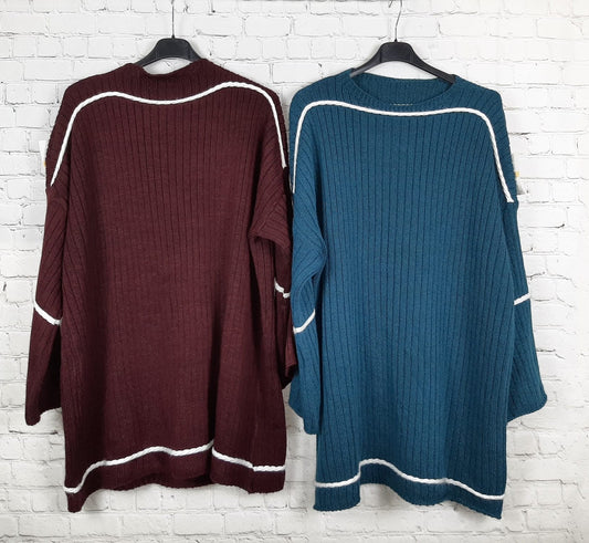 Wunderschöner neuer Strickpullover mit dezentem Highlight