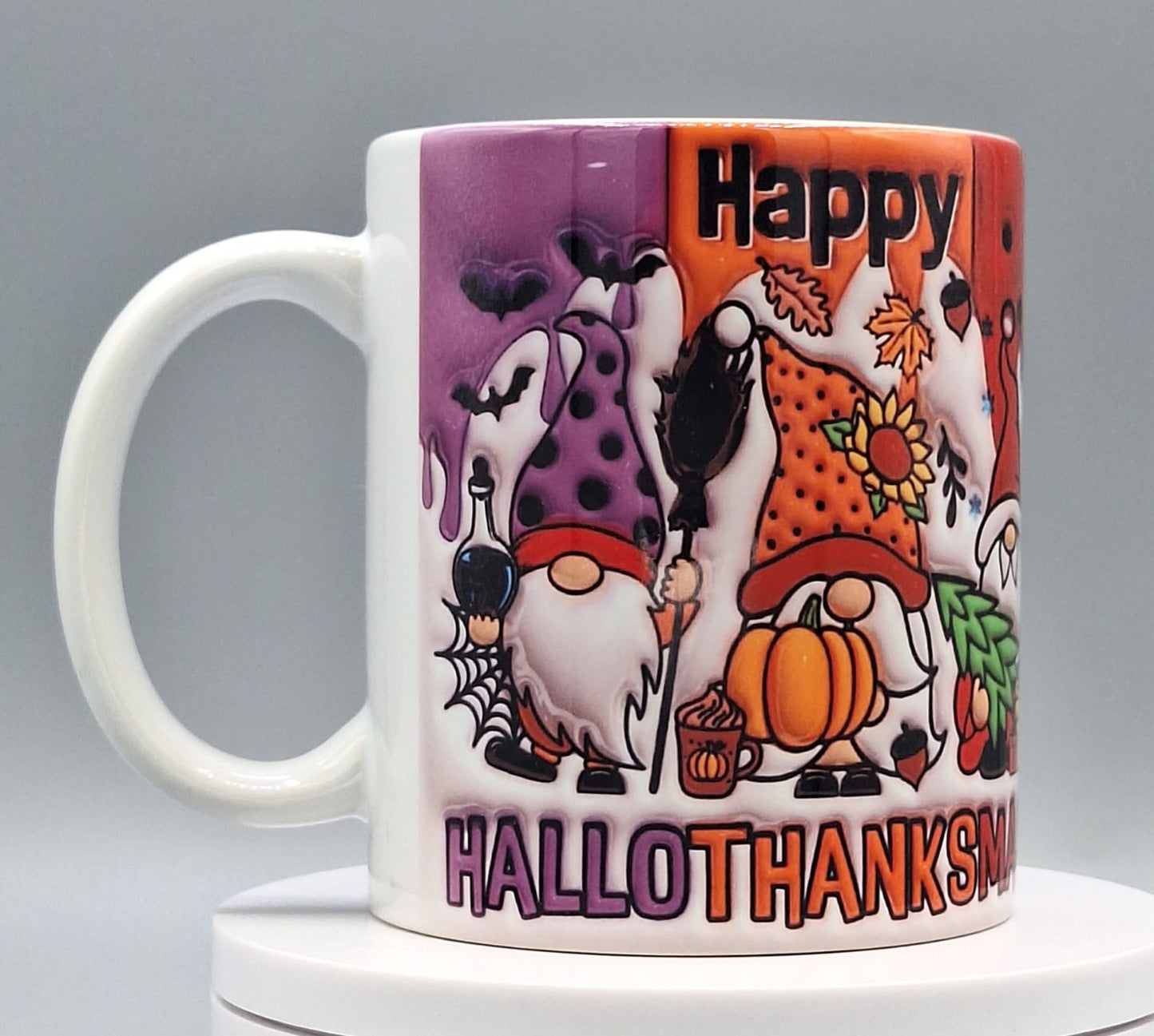 HALLOTHANKSMAS Gnome Tasse – Lustige Herbst- & Halloween Kaffeetasse (330 ml)